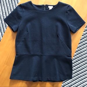 J. Crew Factory Black Peplum